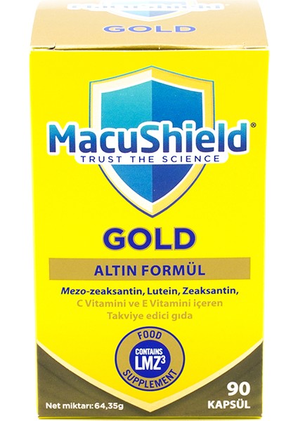 Gold Mezo-Zeaksantin, Lutein, Zeaksantin, C Vitamini Ve E Vitamini Içeren Takviye Edici Gıda - 90 Kapsül