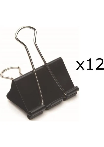 Binder Clips Metal Kıskaç 25 mm 12 Li Paket