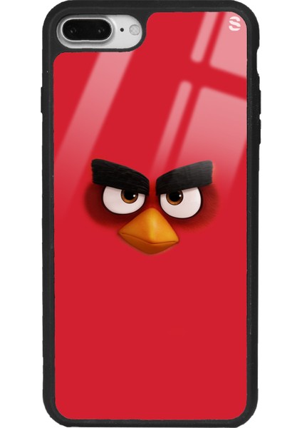Apple iPhone 7 Plus - 8 Plus Red Angry Birds Tasarımlı Glossy Telefon Kılıfı