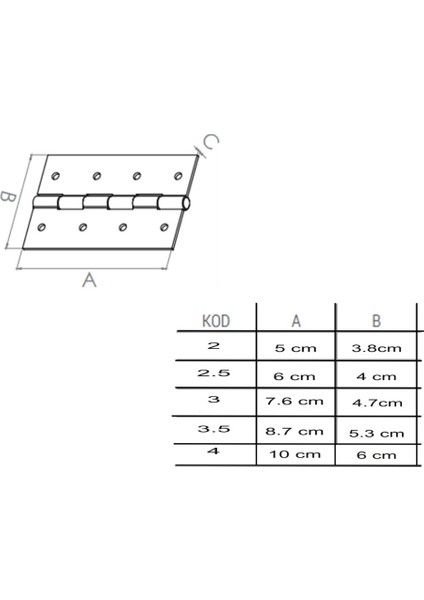 Amiral Yaprak Menteşe No:2,5 24 Adet fiyatları