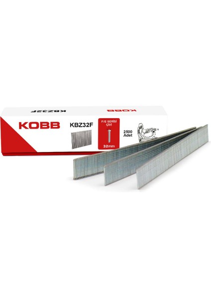 KBZ32F 32MM 2500 Adet F/e/j/8 Serisi Ağır Hizmet Tipi Kesik Başlı Çivi