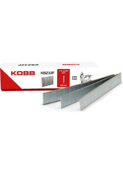 Kobb KBZ32F 32MM 2500 Adet F/e/j/8 Serisi Ağır Hizmet Tipi Kesik Başlı Çivi