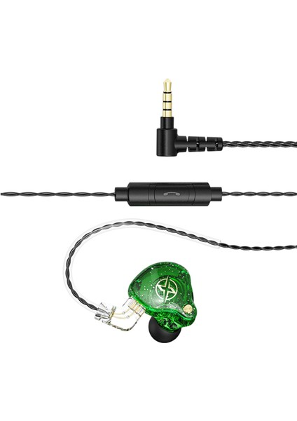 Kablolu Kulaklık Kulaklık Kulak Içi 3.5mm Mic Yeşil ile Egzersiz Için Ayrılabilir Kablo