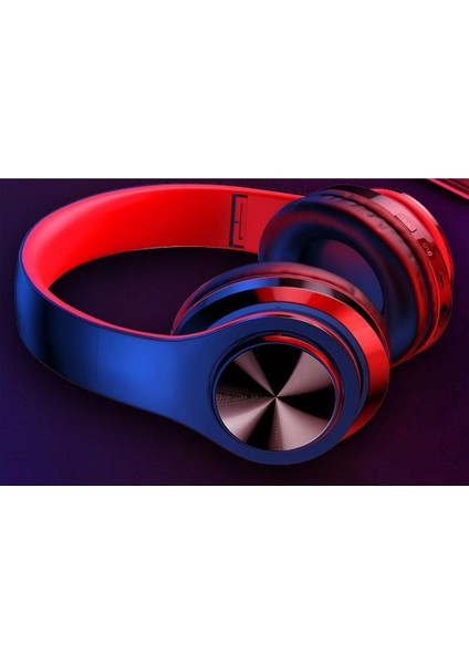 Spor Kulaklıklar Bluetooth Kablosuz Şarj Edilebilir Kulaklıklar Fm Tf Kırmızı + Siyah modelleri