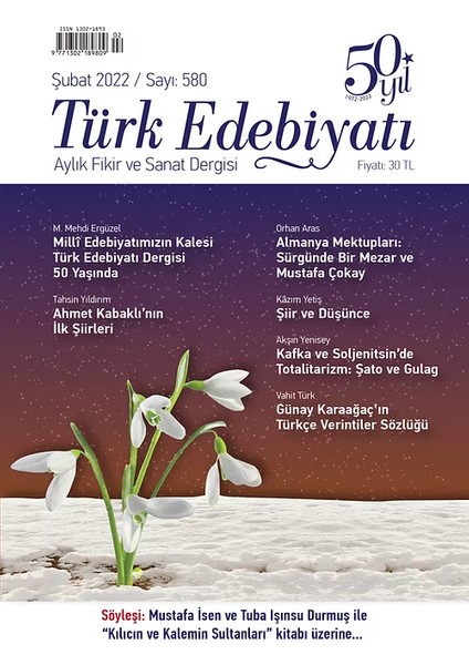 Türk Edebiyatı Dergisi 580.SAYI Şubat 2022