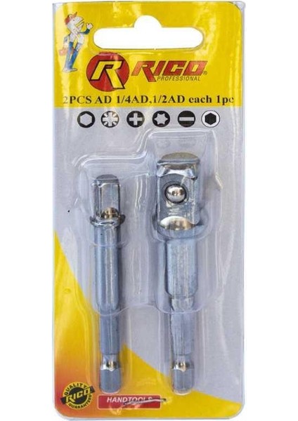 2 Pc Bits Uç Adaptör Seti 1/4” - 1/2”