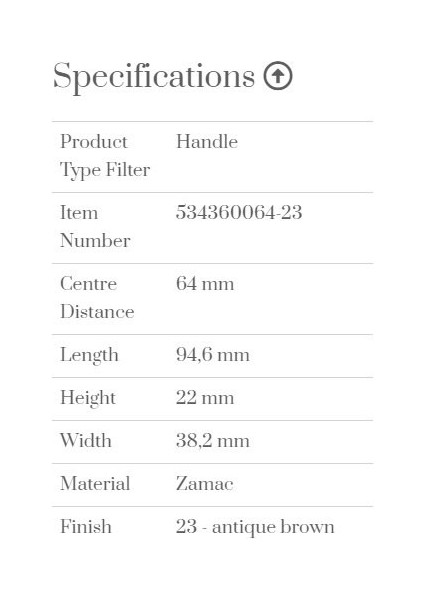 Kulp 064MM Furnipart Pharma Antik Brown fiyatları