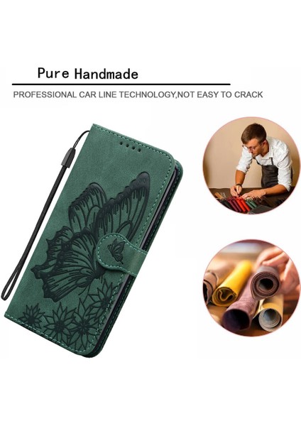 Iphone 11 Pro Max Retro Çevir Cüzdan Kabartma Kelebek Kapak - Yeşil(Yurt Dışından) fiyatları