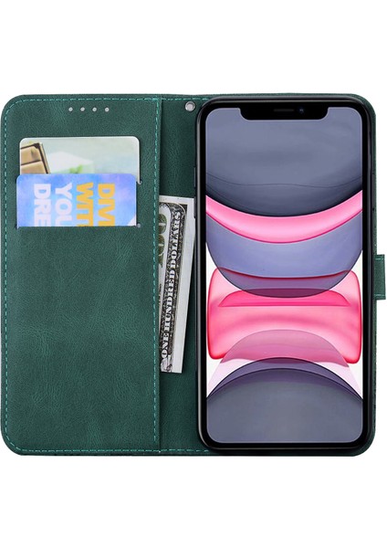 Iphone 11 Pro Max Retro Çevir Cüzdan Kabartma Kelebek Kapak - Yeşil(Yurt Dışından) indirimleri