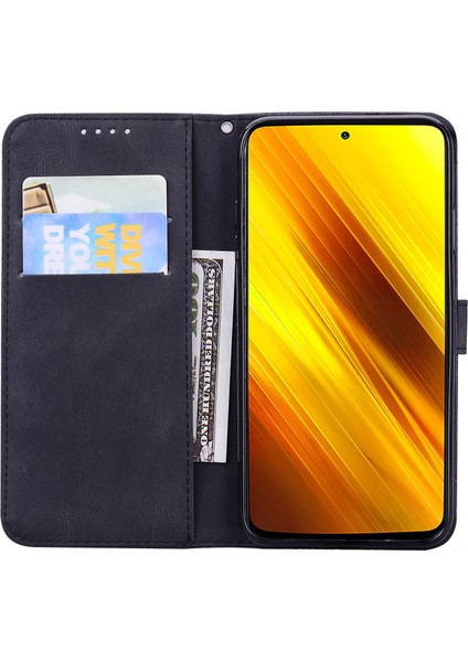 Kılıf Xiaomi Poco X3 Nfc Retro Çevirme Cüzdan Kabartma Kelebek Kapak - Siyah(Yurt Dışından) indirimleri