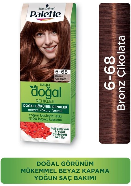 Schwarzkopf Palette Kalıcı Doğal Renkler 6-68 Bronz Çikolata Saç Boyası