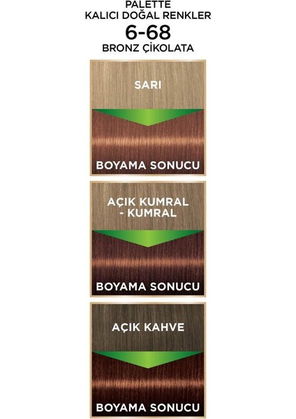 Schwarzkopf Palette Kalıcı Doğal Renkler 6-68 Bronz Çikolata Saç Boyası