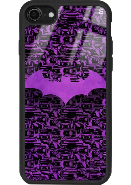 Apple iPhone 7 - 8 Lila Batman Tasarımlı Glossy Telefon Kılıfı