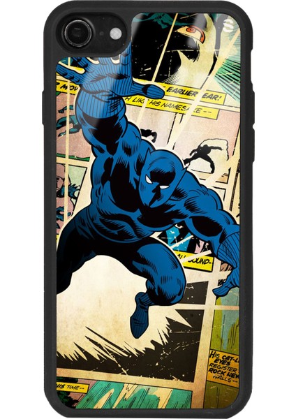 Apple iPhone 7 - 8 Black Panther Kara Panter Tasarımlı Glossy Telefon Kılıfı