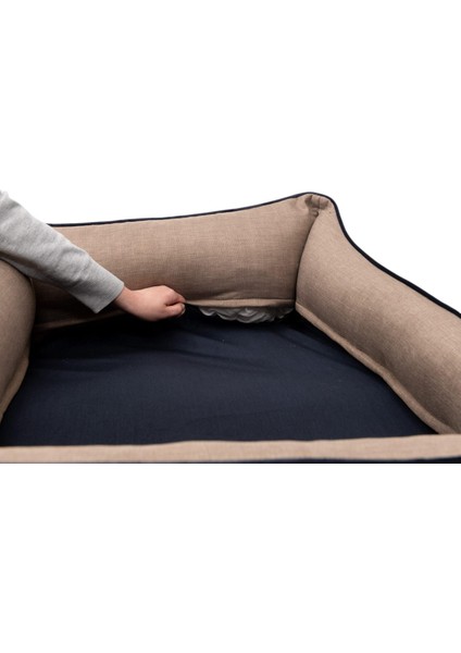 Lola Kedi ve Köpek Yatağı Small Hasır Lacivert 50X38X25 cm fiyatları