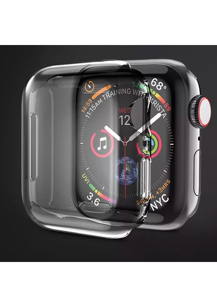 Apple Watch Uyumlu 7 41MM 360 Koruma Ultra Slim Silikon Kılıf