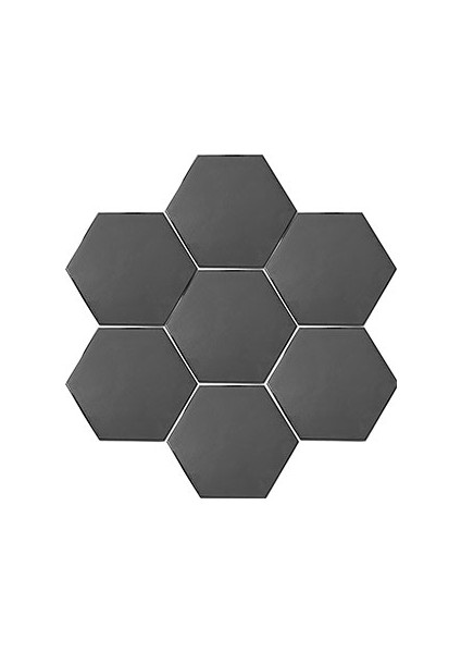 15x17 Cm Düz Mat metalikAltıgen Seramik