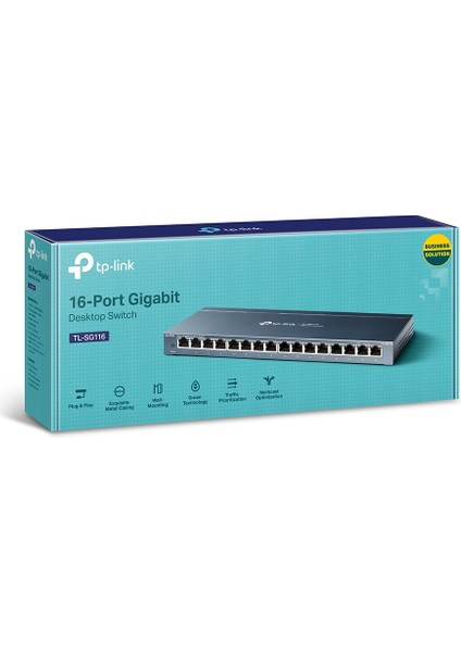 TL-SG116(UN) V2 16 Port Gigabit Metal Kasa Switch