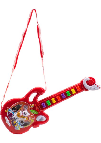 Mix Oyuncak Oyuncak Gitar Işıklı Sesli Efsane Gitar Kırmızı 40 cm