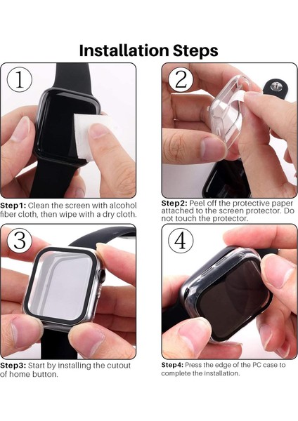 Apple Watch Uyumlu 7 41MM Ekran Korumalı Sert Slim Rubber Kılıf - Mat Yeşil modelleri