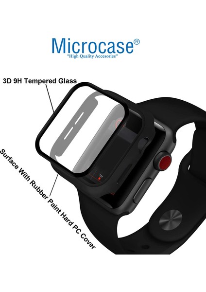 Apple Watch Uyumlu 7 41MM Ekran Korumalı Sert Slim Rubber Kılıf - Mat Yeşil fırsatları