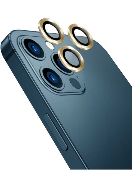 Apple iPhone 11 Pro Uyumlu Gold Kamera Lensi Koruma