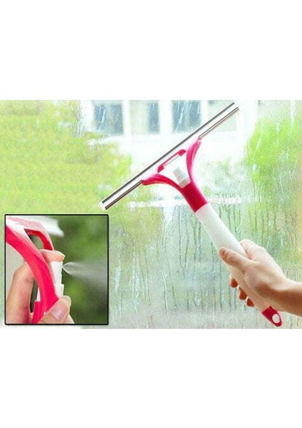 Su Hazneli ve Spreyli Cam Silme Aparatı-