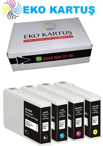 Epson 7891XL (Bk-Cy-Mg-Yl) Set Muadil Kartuş