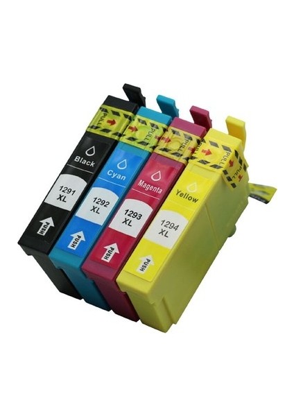 Epson Workforce WF-3010DW (T1291-T1292-T1293-T1294) Set Muadil Kartuş