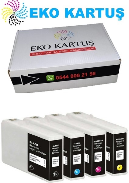 Epson 79XL/ (T7901-T7902-T7903-T7904) /7911-2-3-4/C13T79014010 Set Muadil Kartuş