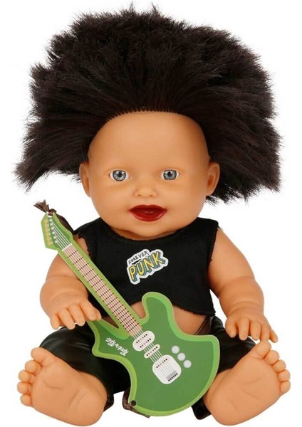 Punk Nil Bebek 23 cm 23495 Siyah Iki Kulak Saçlı