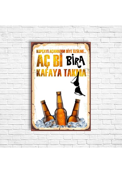 Çay Retro Ahşap Poster