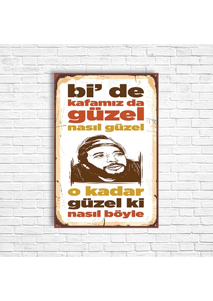 Kahve Retro Ahşap Poster