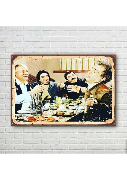 Alkol Yeşilçam Retro Ahşap Poster