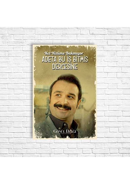 Gönül Dağı Retro Ahşap Poster