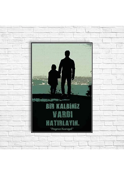 Poyraz Karayel Retro Ahşap Poster