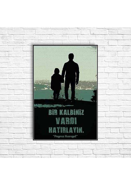 Poyraz Karayel Retro Ahşap Poster