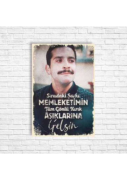 Gönül Dağı Retro Ahşap Poster