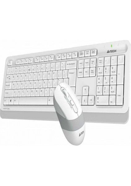 A4 Tech FG1010 Beyaz Fstyler Türkçe Q 2.4GHz Kablosuz Klavye Mouse Set