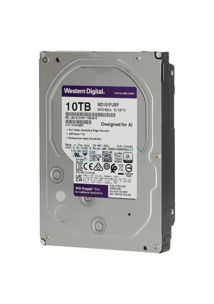 Purple WD101PURP 3 5" 10TB 256MB 7200 Rpm 7/24 Güvenlik HDD