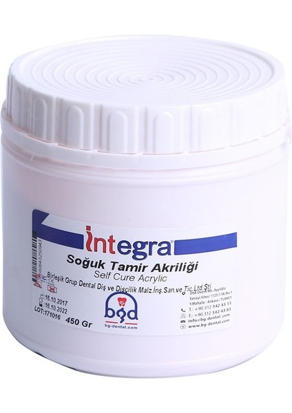 Cokleas Soğuk Tamir Akriliği & Diş Hekimliği Fakültesi Öğrencileri ve Tamir Işleri Için 450 gr