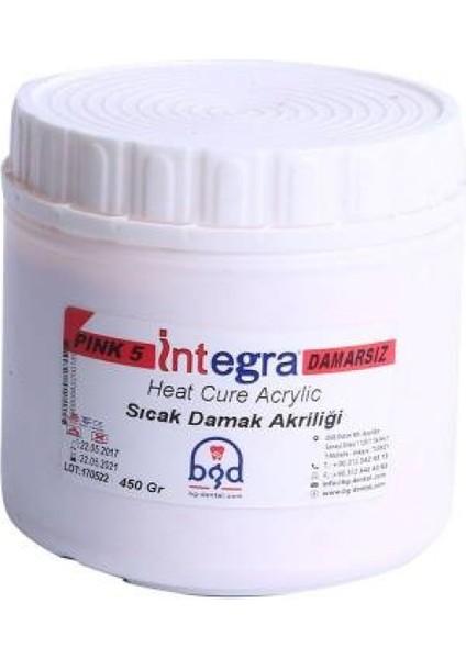 Cokleas Sıcak Damak Beyaz Akrilik 120 gr Diş Fakültesi Öğrencileri & Tüm Tamir Işlem, Için Akrilik