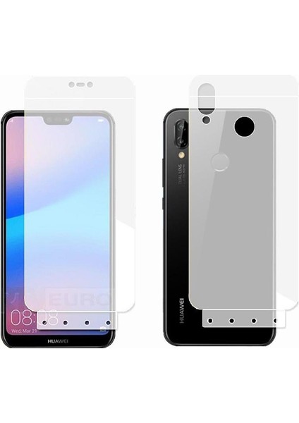 Huawei Mate 20 X İle Uyumlu Ön-Arka Darbe Emici HD Ekran Koruyucu Kaplama
