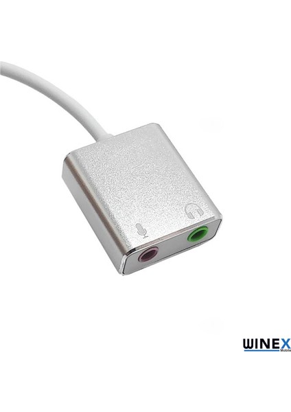 Type-C To 3.5mm Aux ve Mikrofon Dönüştürücü Adaptör