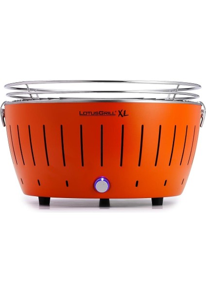 Lotusgrill Xl Kömürlü Dumansız Mangal Portakal Turuncu Set ( Çanta + 1kg Kömür + Yakıt Jeli )