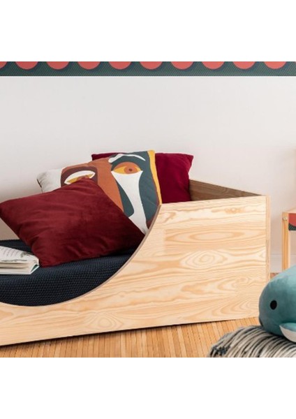 Rustik Montessori Yatak Ahşap Çocuk Yatak Karyola