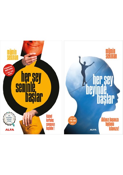 Her Şey Seninle Başlar - Her Şey Beyinde Başlar - 2 Kitap - Mümin Sekman