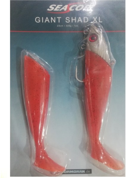 Seacor Giant Shad Xl Silikon Yem - Orange Pepper