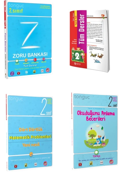 Tonguç Akademi 2. Sınıf Tüm Dersler Zoru Bankası Dört Dörtlük Y.n.matematik Problemleri Okuduğunu Anlama Becerileri