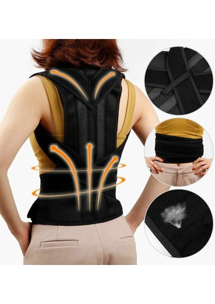Dik Durus Aparatı Çift Balenli Dik Durmayı Sağlayan Korse Omurga Bel Sırt Korsesi Kambur Önleyici fırsatları